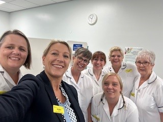 Group of female phlebotomists taking a selfie