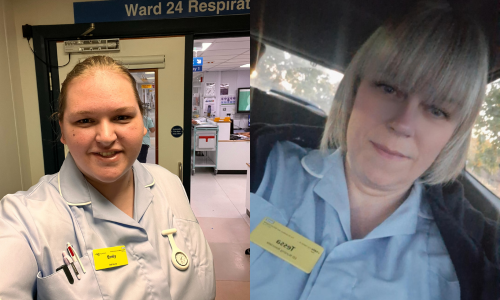 qualified apprentices in their nursing uniforms