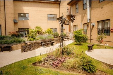 Telford Hospital courtyard